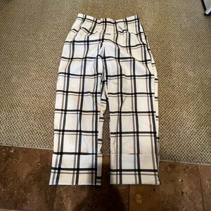Zara Cropped Plaid Pants